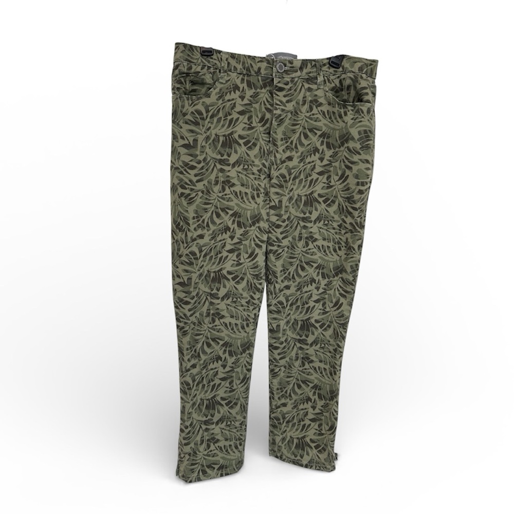 Wit & Wisdom Green Leaf Print Pants